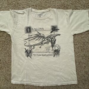 Del Sol T Shirt Youth Large Vintage Y2K White Dragons Solvan CA 1999 Crew Tee
